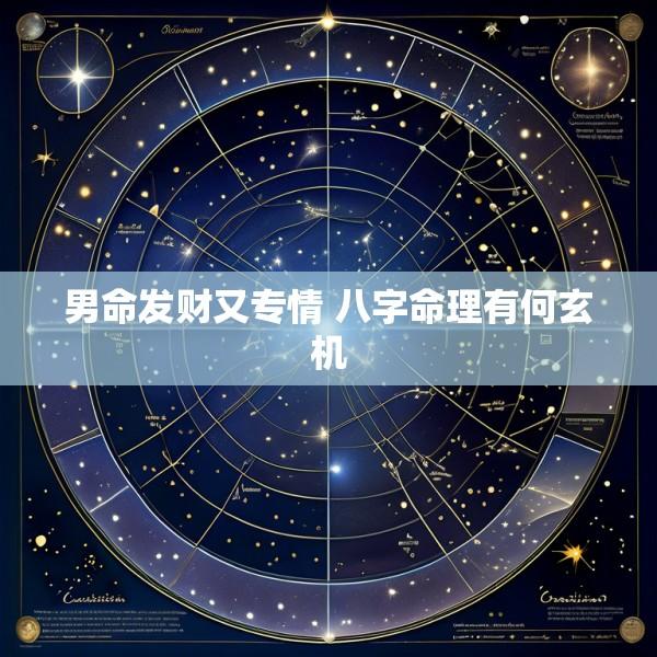 男命发财又专情 八字命理有何玄机