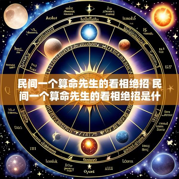 民间一个算命先生的看相绝招 民间一个算命先生的看相绝招是什么