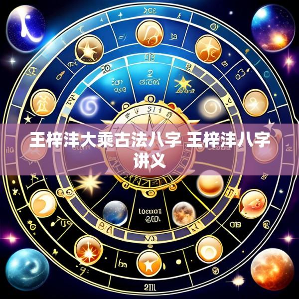 王梓沣大乘古法八字 王梓沣八字讲义