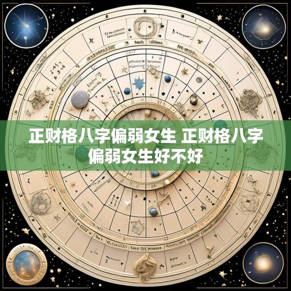 正财格八字偏弱女生 正财格八字偏弱女生好不好