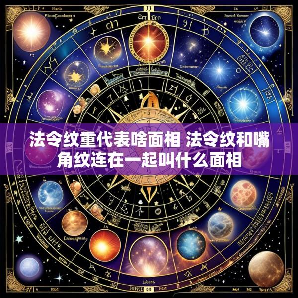 法令纹重代表啥面相 法令纹和嘴角纹连在一起叫什么面相