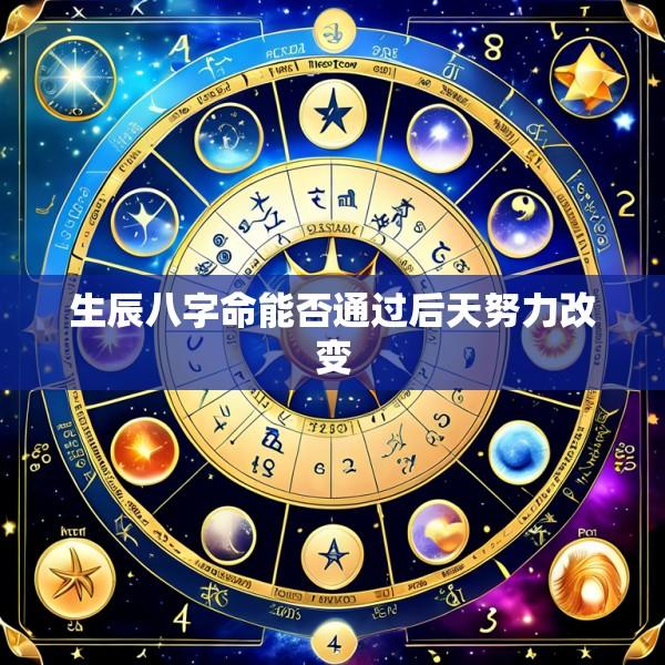 生辰八字命能否通过后天努力改变