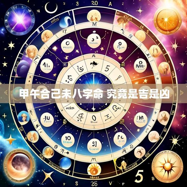 甲午合己未八字命 究竟是吉是凶