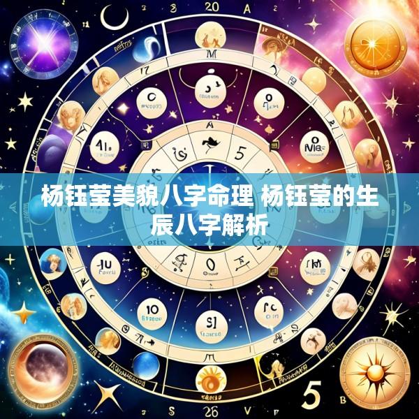 杨钰莹美貌八字命理 杨钰莹的生辰八字解析