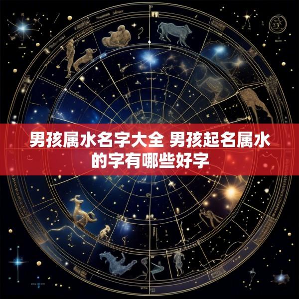 男孩属水名字大全 男孩起名属水的字有哪些好字