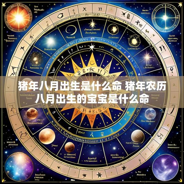 猪年八月出生是什么命 猪年农历八月出生的宝宝是什么命