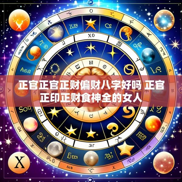 正官正官正财偏财八字好吗 正官正印正财食神全的女人