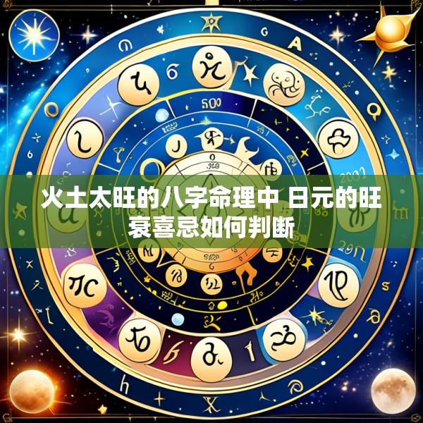 火土太旺的八字命理中 日元的旺衰喜忌如何判断