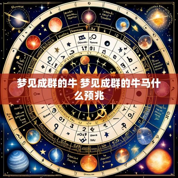 梦见成群的牛 梦见成群的牛马什么预兆