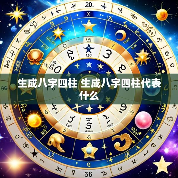 生成八字四柱 生成八字四柱代表什么