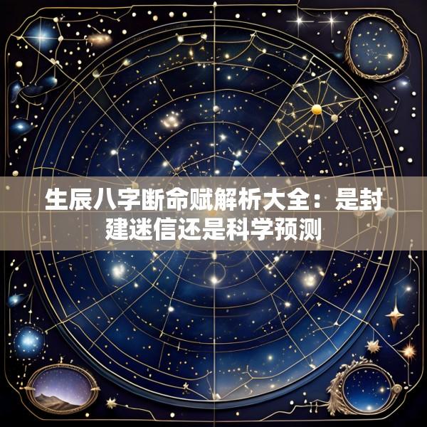 生辰八字断命赋解析大全：是封建迷信还是科学预测