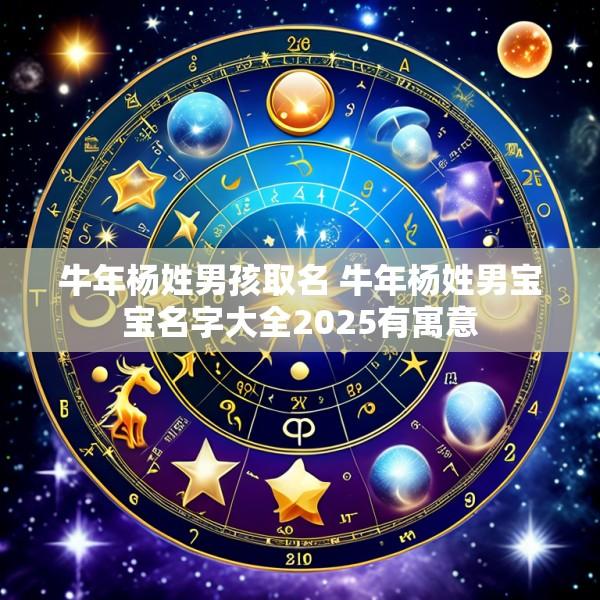 牛年杨姓男孩取名 牛年杨姓男宝宝名字大全2025有寓意