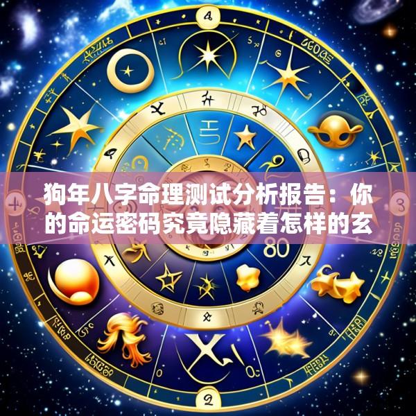 狗年八字命理测试分析报告：你的命运密码究竟隐藏着怎样的玄机