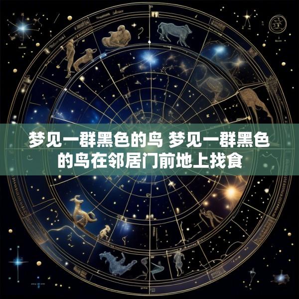 梦见一群黑色的鸟 梦见一群黑色的鸟在邻居门前地上找食