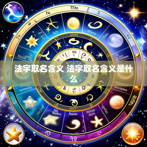 法字取名含义 法字取名含义是什么