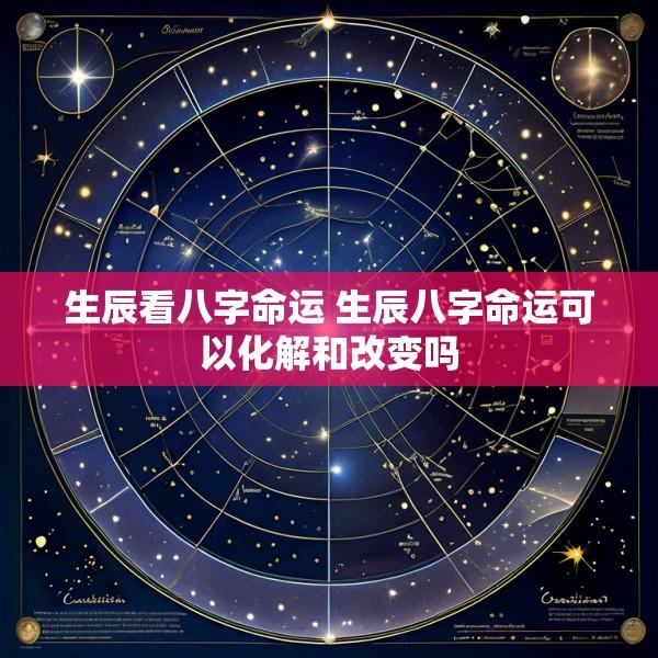 生辰看八字命运 生辰八字命运可以化解和改变吗