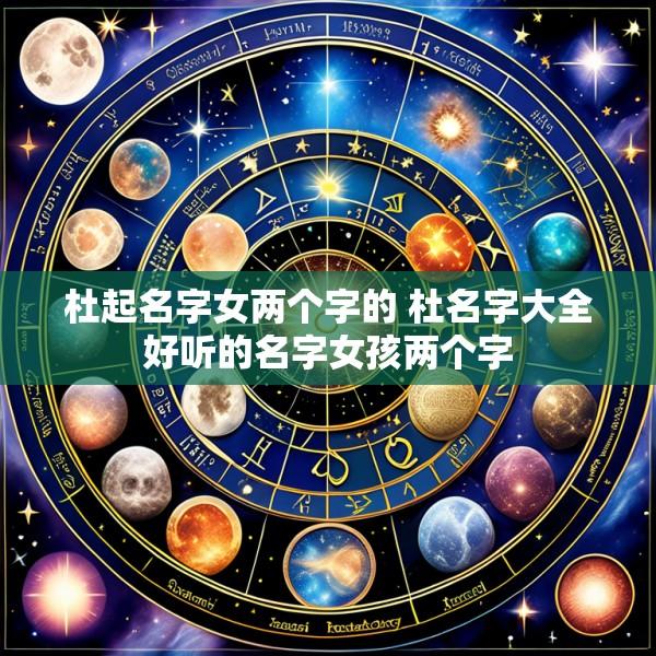 杜起名字女两个字的 杜名字大全好听的名字女孩两个字