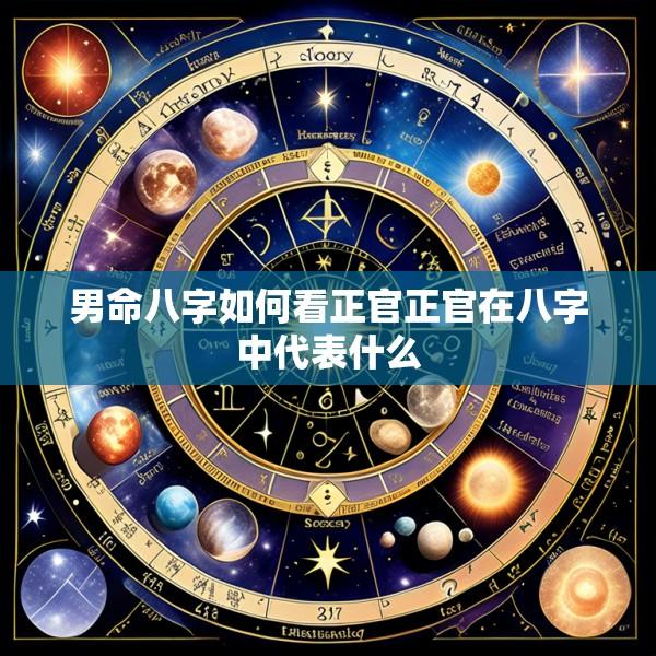 男命八字如何看正官正官在八字中代表什么
