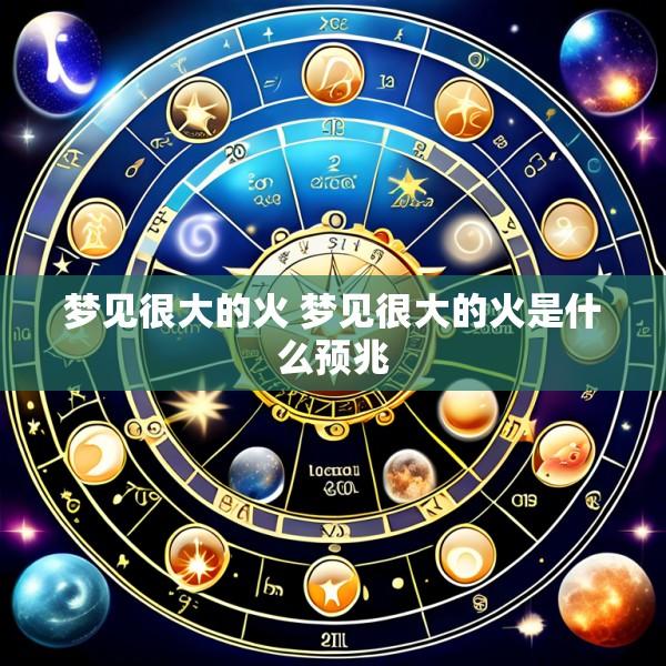 梦见很大的火 梦见很大的火是什么预兆