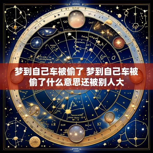 梦到自己车被偷了 梦到自己车被偷了什么意思还被别人大