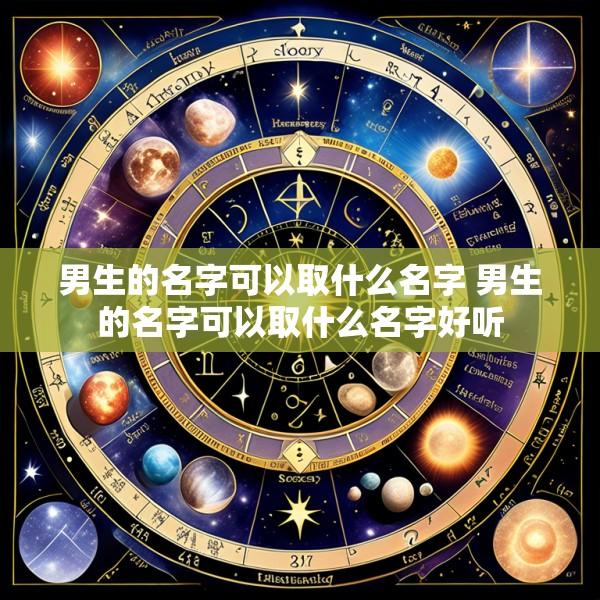 男生的名字可以取什么名字 男生的名字可以取什么名字好听
