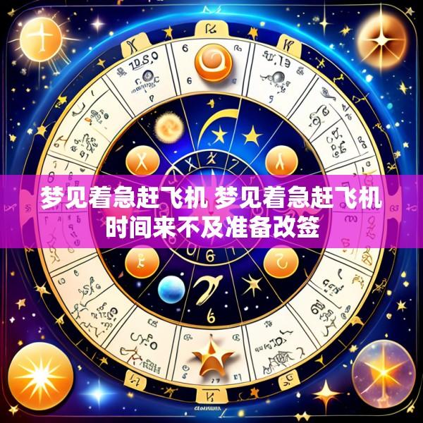 梦见着急赶飞机 梦见着急赶飞机时间来不及准备改签
