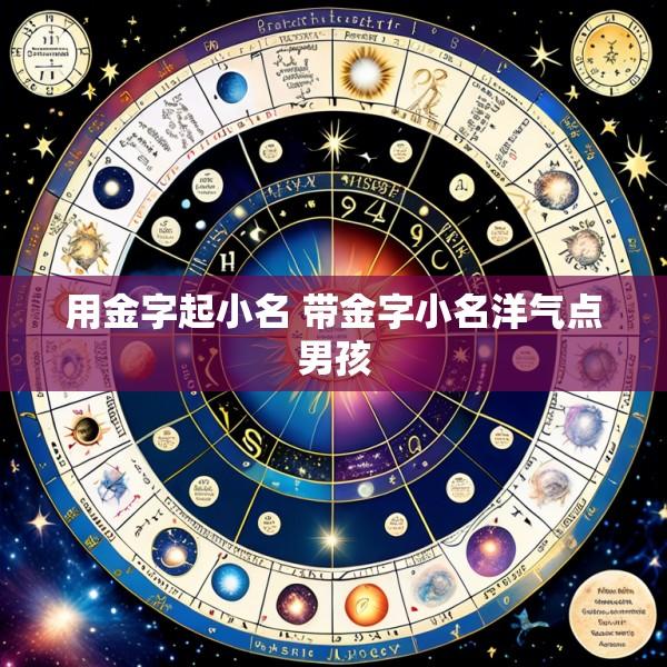 用金字起小名 带金字小名洋气点男孩