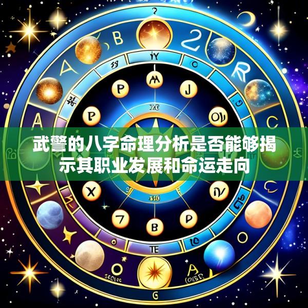 武警的八字命理分析是否能够揭示其职业发展和命运走向