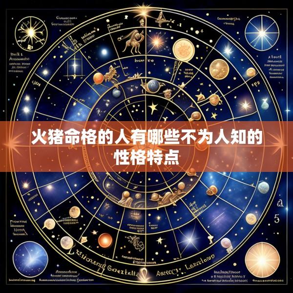 火猪命格的人有哪些不为人知的性格特点