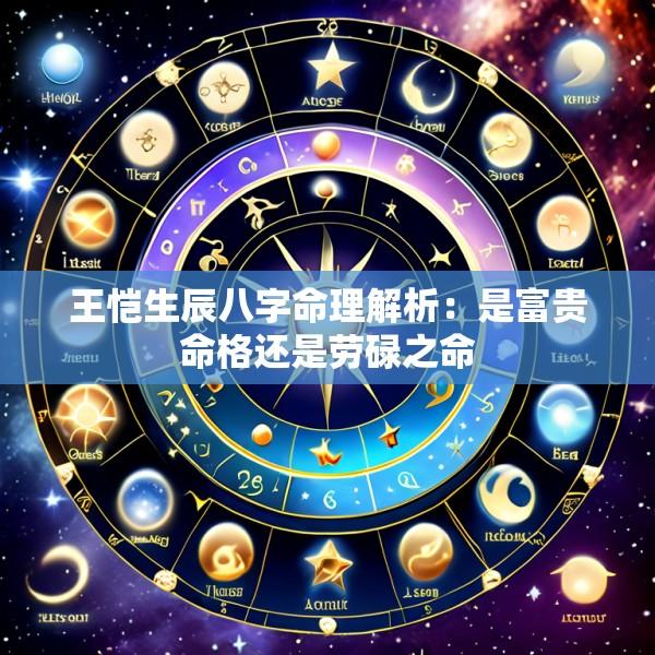 王恺生辰八字命理解析：是富贵命格还是劳碌之命