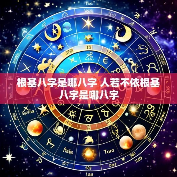 根基八字是哪八字 人若不依根基八字是哪八字