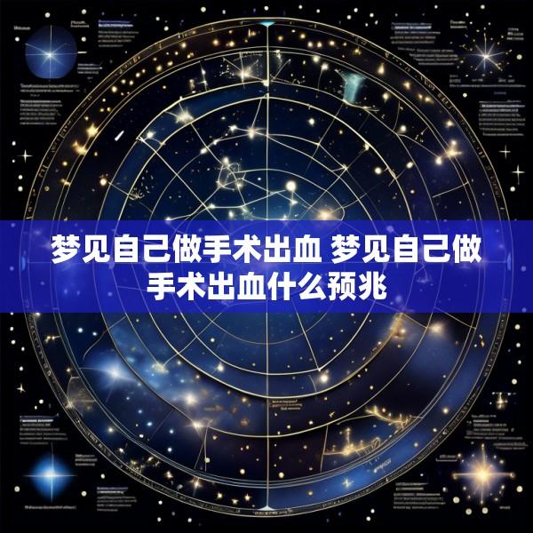 梦见自己做手术出血 梦见自己做手术出血什么预兆