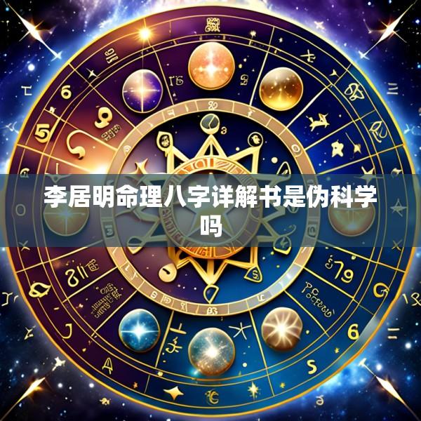 李居明命理八字详解书是伪科学吗