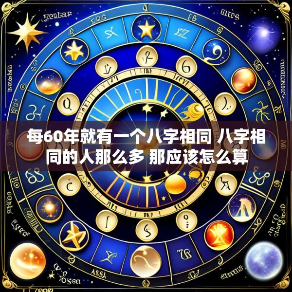 每60年就有一个八字相同 八字相同的人那么多 那应该怎么算