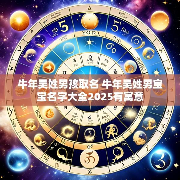 牛年吴姓男孩取名 牛年吴姓男宝宝名字大全2025有寓意