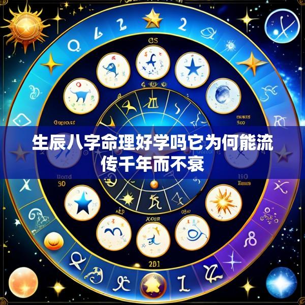 生辰八字命理好学吗它为何能流传千年而不衰