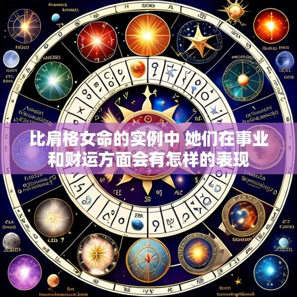 比肩格女命的实例中 她们在事业和财运方面会有怎样的表现