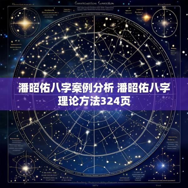 潘昭佑八字案例分析 潘昭佑八字理论方法324页