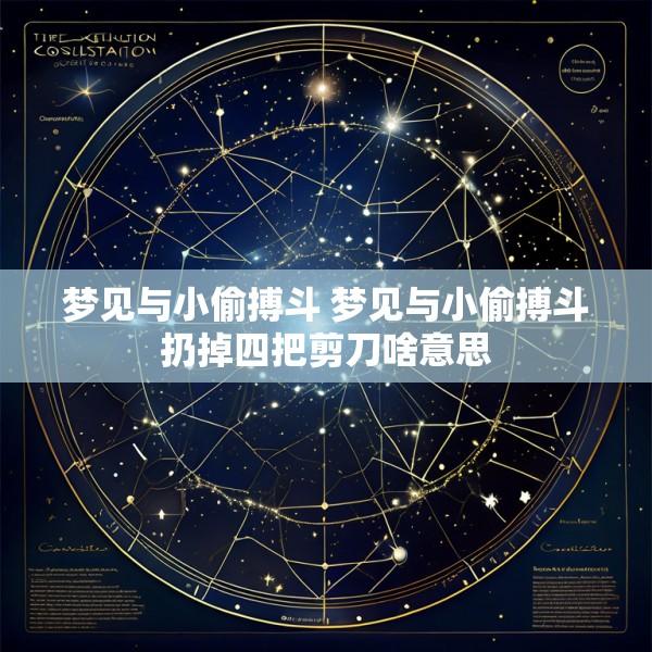 梦见与小偷搏斗 梦见与小偷搏斗扔掉四把剪刀啥意思