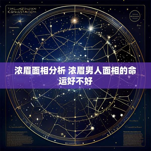 浓眉面相分析 浓眉男人面相的命运好不好