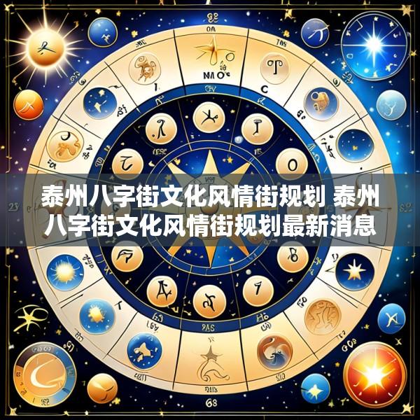 泰州八字街文化风情街规划 泰州八字街文化风情街规划最新消息