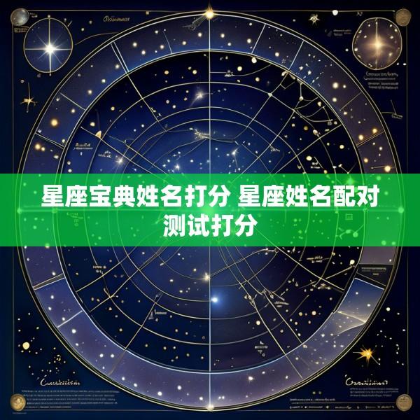 星座宝典姓名打分 星座姓名配对测试打分