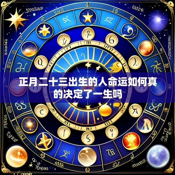 正月二十三出生的人命运如何真的决定了一生吗