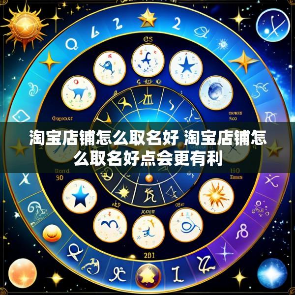淘宝店铺怎么取名好 淘宝店铺怎么取名好点会更有利