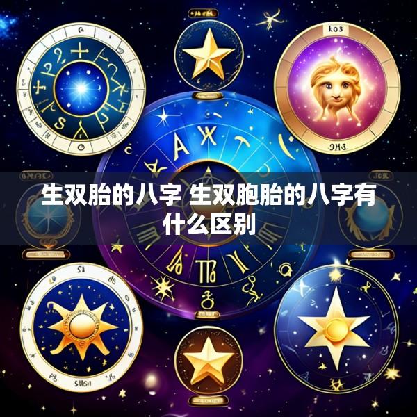 生双胎的八字 生双胞胎的八字有什么区别