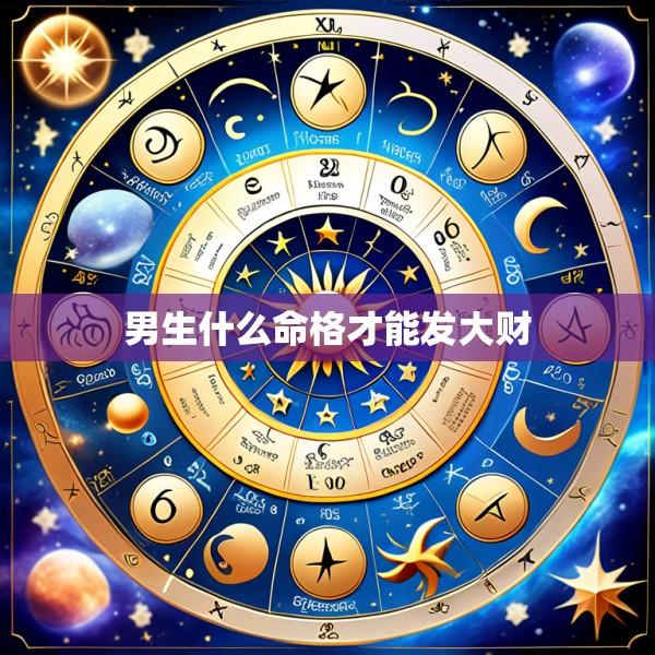 男生什么命格才能发大财