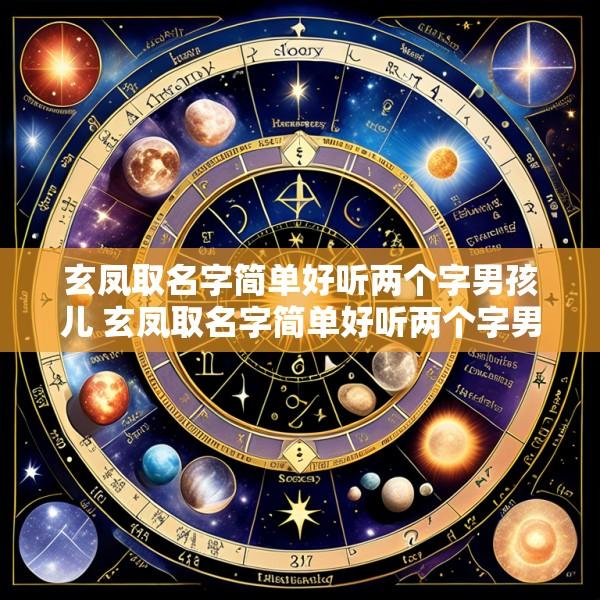 玄凤取名字简单好听两个字男孩儿 玄凤取名字简单好听两个字男孩儿怎么取