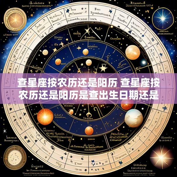 查星座按农历还是阳历 查星座按农历还是阳历是查出生日期还是
