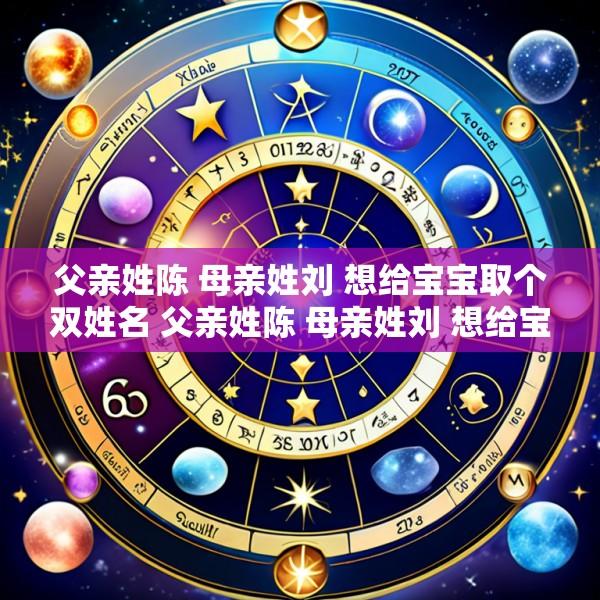 父亲姓陈 母亲姓刘 想给宝宝取个双姓名 父亲姓陈 母亲姓刘 想给宝宝取个双姓名怎么取