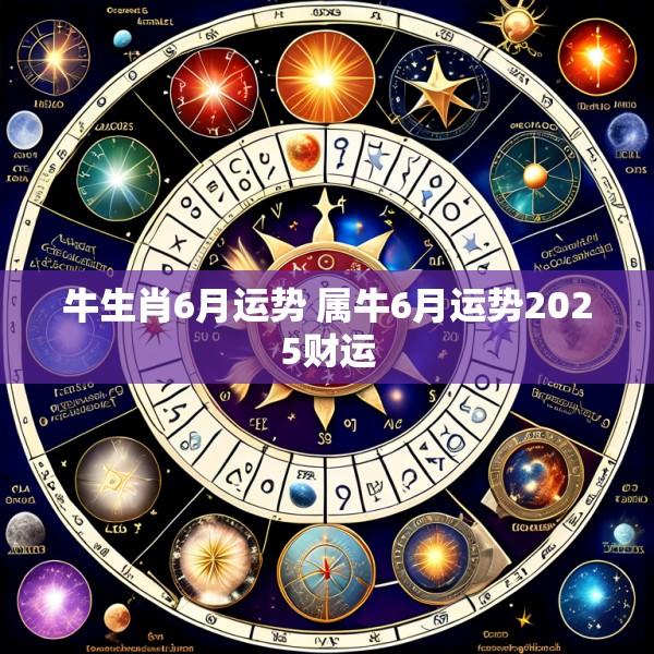 牛生肖6月运势 属牛6月运势2025财运